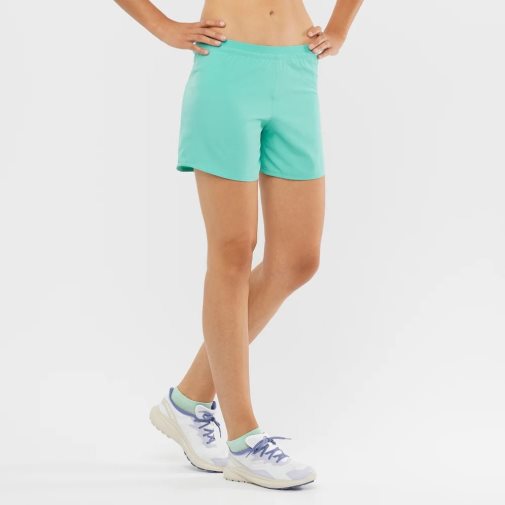 Turquoise Salomon Cross 5'' Women's Running Shorts | PH 46720Z